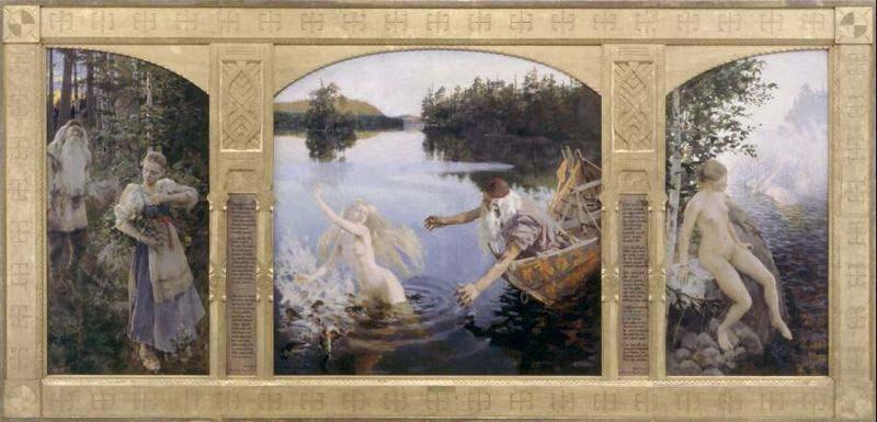 Akseli Gallen-Kallela The Aino triptych china oil painting image